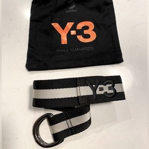 Y-3 Yohji Yamamoto x Adidas Fabric Belt Small in Black White, Men's